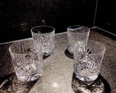 Buy Set Of 4 Edinburgh Crystal Whisky Old Fashioned Tumbler Spirit Glasses Signed • 45£