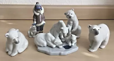 Buy Lladro Eskimo Polar Bear  5 X Figurines • 195£