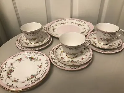 Buy Queen Anne Tea Set, Pattern No 8360, Pink  Floral Design • 28£