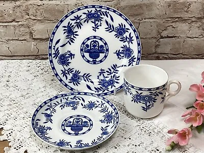 Buy Tuscan China Plant Blue & White Transfer Ware 'Delph' Trio -Cup, Saucer, Plate • 9.99£