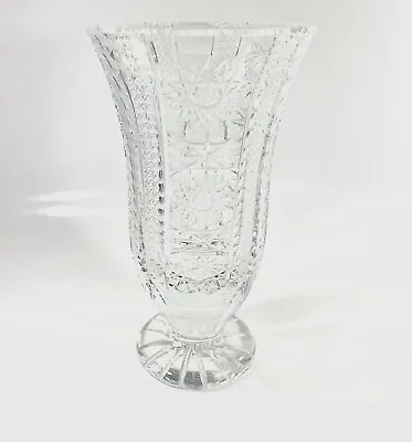 Buy Bohemia Check Vintage Hand Cut Lead Crystal Vase • 93.92£