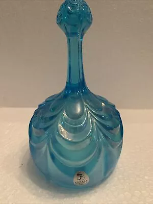 Buy Fenton Art Glass Celeste Blue Carnival Stretch Drapery Bell 6” With. Tag 3.5” W • 22.73£