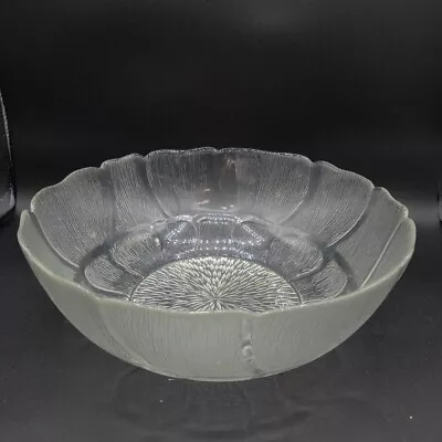 Buy Arcoroc Fleur Fruit Glass Bowl Large Clear Vintage -WRDC • 7.99£