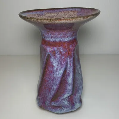 Buy Howard Pottery Cape Cod MA Blue & Purple Flambe Glaze Flared Lip Vase 6  • 30.10£
