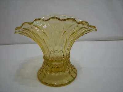 Buy Art Deco Bagley Amber Wheatsheaf Posy Vase. • 4.99£