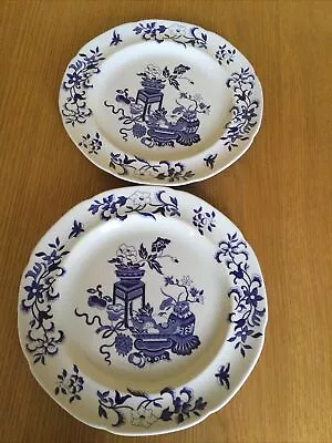 Buy 2 X Vintage Copeland Spode Fine Stone Blue Bow  Plates 10 Inches Diameter In VGC • 8£