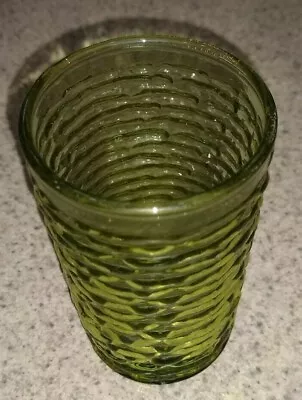 Buy Vintage Anchor Hocking Avocado Green Soreno Juice Glasses 4” • 3.72£