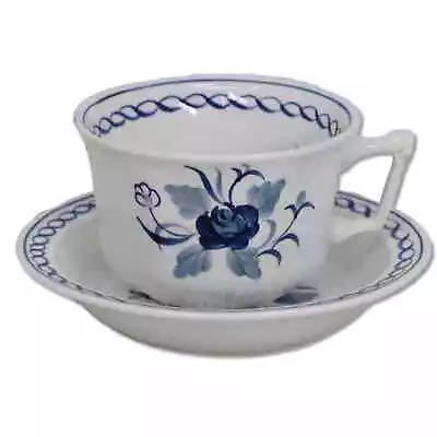 Buy Adams Baltic Blue Coffee Tea Cup And Saucer Set White Ironstone Vintage 1970's • 6.52£