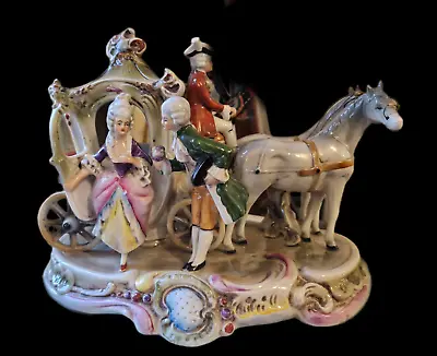 Buy Vintage Grafenthal Carriage And Horses Porcelain 1920's-1930's German • 61£