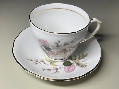 Buy Duchess Fine Bone China Pink Flowers Teacup & Saucer Set Made In England EUC • 14.23£