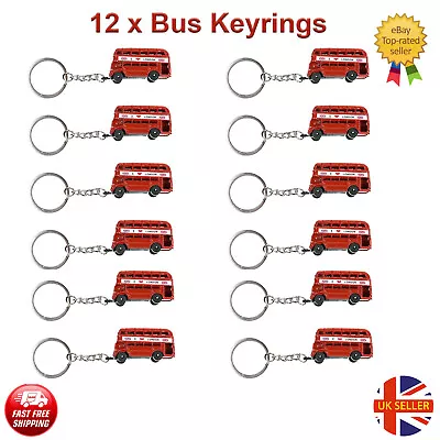 Buy 12 X Red Bus 3D Key Ring British Miniature Keychain London Souvenirs Key Holder • 10.99£