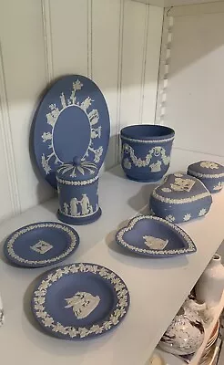 Buy £68 Vintage Wedgwood Pale Blue Jasperware Embossed Collection. Include Econ Post • 68£