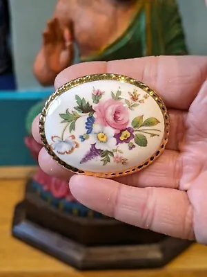 Buy Vintage (Unsigned) Ansley China Floral Brooch • 12.95£