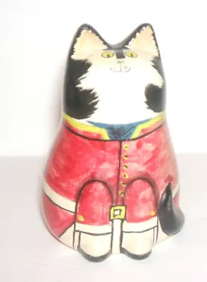 Buy 3½  Joan De Bethel Rye Cinque Port Pottery Hand Painted   Soldier Cat  Free Post • 39£