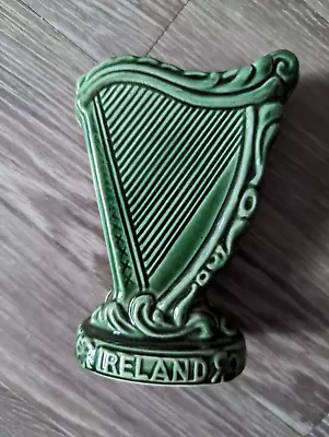 Buy Vintage Sylvac Pottery Harp No 3711 Green  Irish Harp 1970s Flower Spill • 19.99£