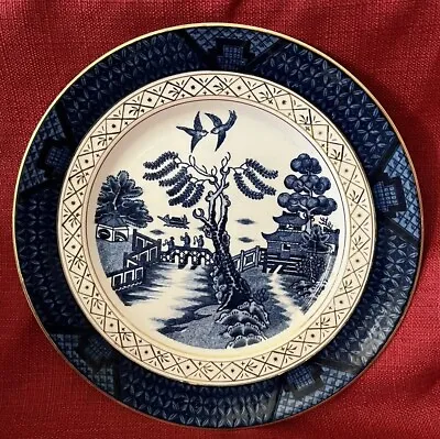 Buy Willow By Booths Ironstone Ware Craftsman China 188 Japan Plate Gold Accents VTG • 28.77£