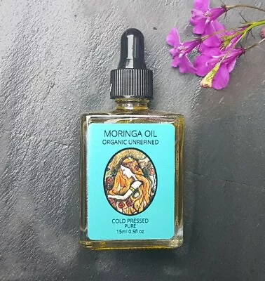 Buy Moringa Oil Certified 100% Organic 15ml Cold Pressed. Glass Dropper Bottle • 4.99£
