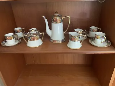 Buy Noritake Japan Coffee /Tea Set (15 Piece) Vintage Striking Design • 75£