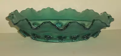 Buy Vintage Carnival /pressed Green Glass Dish • 3.19£