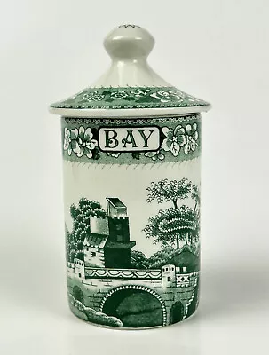 Buy BAY- Spode Archive Collection Green Herb Storage Jar- Tower 1814 Porcelain Rare • 14.95£