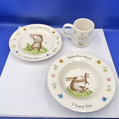 Buy Child's Dish Plate Cup John Beswick Guess How Much I Love You China Set • 39.97£
