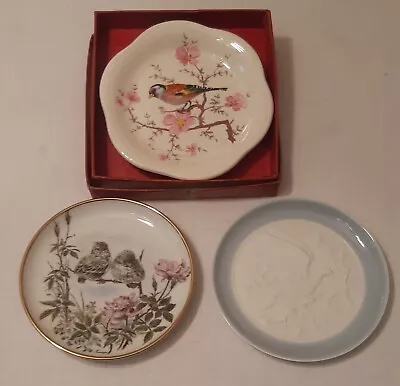 Buy 3 Small Round Bird Decorative Plates, Royal Worcester Spode, Kaiser, Lladro • 12£
