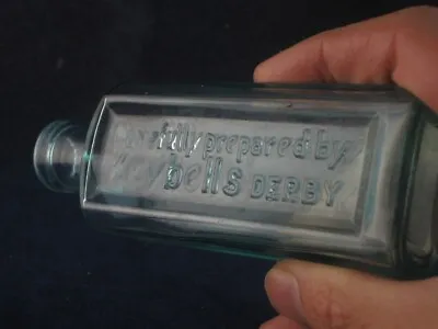 Buy 54556 Old Vintage Antique Glass Bottle Chemist Medicine Cure Derby Bells • 4.50£