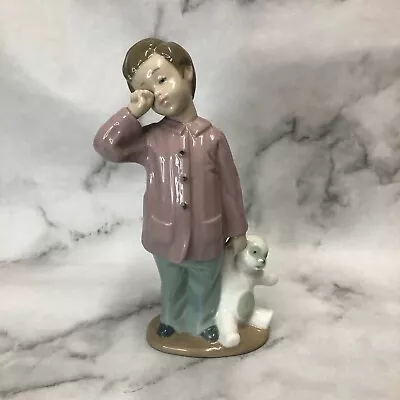 Buy (Lem) NAO By LLADRO Figurine Sleepy Head #1139 Boy With Teddy Bear VGC • 14.99£