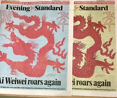 Buy 2 Ai Weiwei Evening Standard Newspaper’s/Limited Edition • 10£