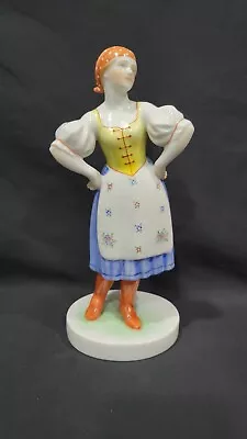 Buy Vintage 1960s HEREND PORCELAIN HANDPAINTED YOUNG LADY FIGURINE, 9 1/2  • 144.80£