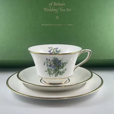 Buy Royal Worcester Wild Flowers Of Great Britain Wedding Tea Set Sweet Pea Trio • 19.99£
