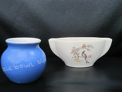 Buy Vintage New Devon Pottery- Small Pot And Blue Pot  • 10£
