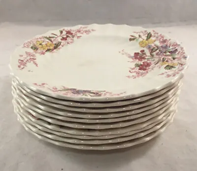 Buy Vintage Copeland Spode Fairy Dell Pattern China Set Of 10 Bread & Butter Plates • 75.82£