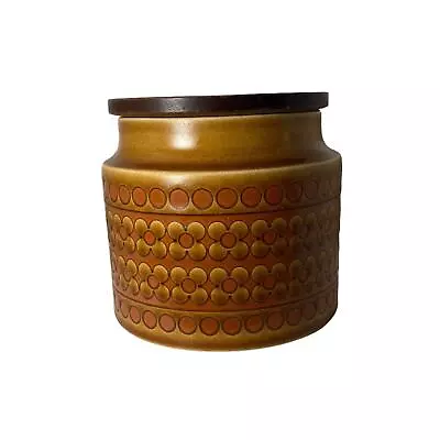 Buy Hornsea Saffron Plain Storage Jar With Wooden Lid • 13.99£