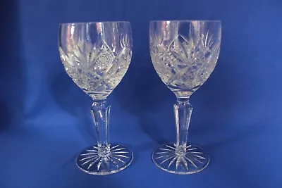 Buy Pair Of Edinburgh Crystal - Royal Cut -  Wine Glasses - Fully Etched To Base. • 24.99£