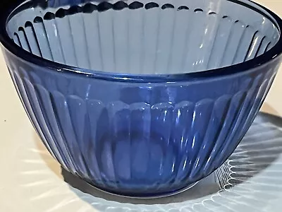 Buy Pyrex Blue 3 Cup Mixing Bowl 7401-S Cobalt Blue Ribbed USA  • 11.05£