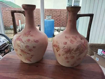 Buy Pair Of Vintage Vases With Handles By Royal Devon • 10£