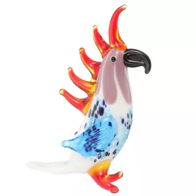Buy Crystal Parrot Figurine Glass Birds Statue Animal Sculpture Ornament For Home • 11.15£