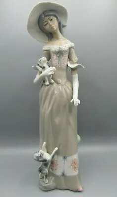 Buy Casades Figurine Elegant Lady With Puppies Two Dogs Excellent 38cm Tall • 59.99£