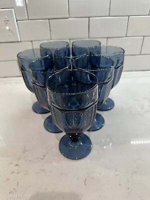Buy MINT Set Of 8 Gibraltar Dusky Blue By Libbey Iced Tea Glasses -GORGEOUS • 79.56£