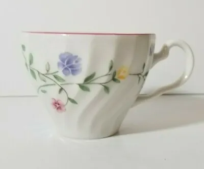Buy Johnson Brothers Summer Chintz Flat Cup Made In England White Pink Blue Yellow   • 8.03£