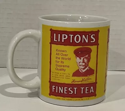 Buy Thomas J Lipton Tea Coffee 12oz Mug Cup Tin Box Company Vintage • 7.60£