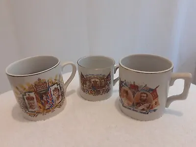 Buy Royal Commemorative China King  George V And Queen Mary Set Of 3 • 22.50£