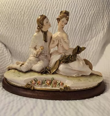 Buy Capodimonte Signed By Bruno Merli  The Lovers  Figurine Statue • 201.40£