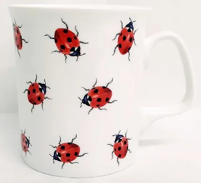 Buy Ladybirds Mug Fine Bone China Marlborough Red Ladybird Cup Hand Decorated In UK • 10.50£