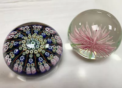 Buy Vintage Small Millefiori Crieff Perthshire And Flower Art Glass Paperweights • 34.90£