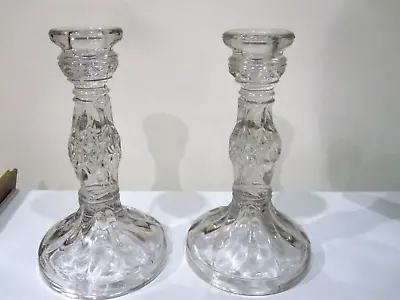 Buy Vintage CUT Glass Candlesticks Candle Holders 18.5 CM • 12.99£