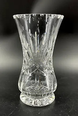 Buy Vintage Clear Heavy Cut Lead Crystal Footed Flower Vase 8  • 50.37£