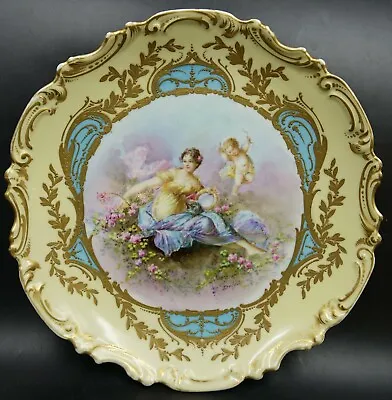 Buy ART NOUVEAU French Sevres Porcelain Lady & Putti Wall Plaque Charger By Delys • 1,774.10£