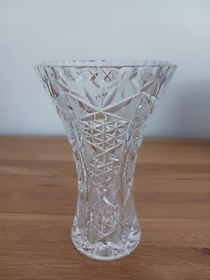 Buy Beautiful Cut Glass Crystal Decorative Vase 16cm High • 12£